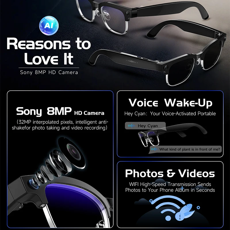 W630 HeyCyan AI Voice Wake-Up  - Photographic Memory ulasan dan harga