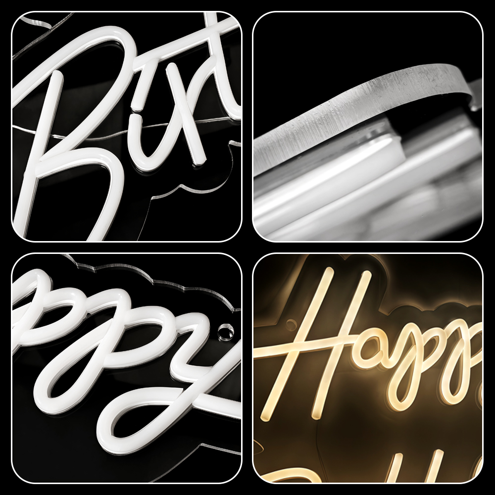 Acrylic Happy Birthday Neon Si - Photography Prompt ulasan dan harga