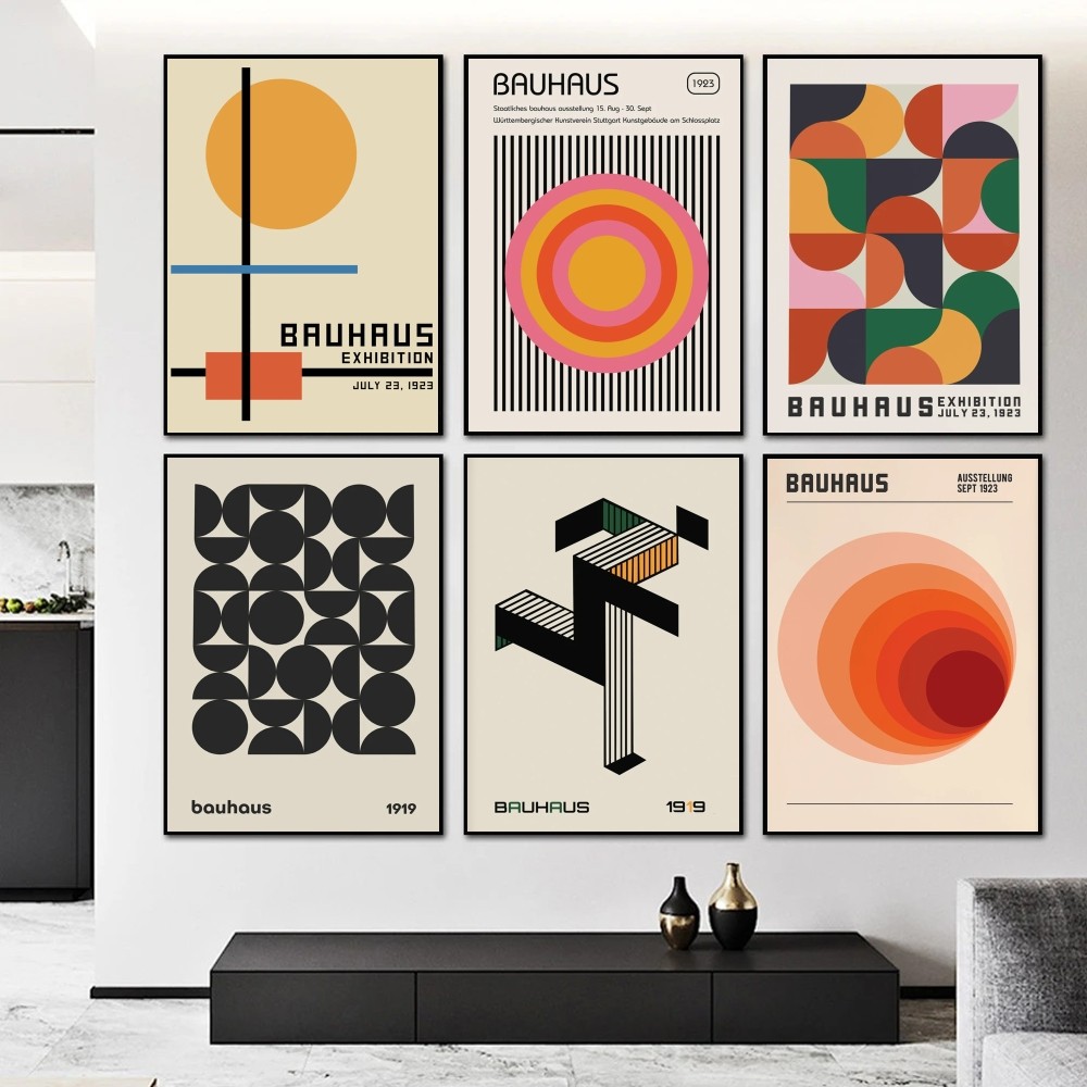 （2D Tin painting）Bauhaus Geome - Photography Geometry ulasan dan harga